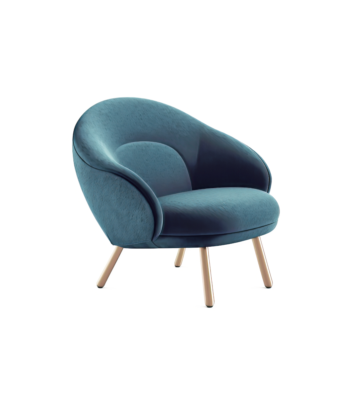 Velvet Teal Armchair